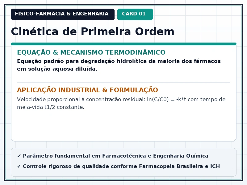Cartão Técnico 1 - Cinética Química e Degradação de Fármacos