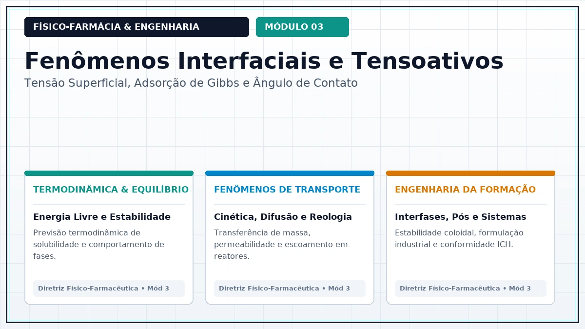 Capa: Físico-Farmácia Aula 064 — Isoterma de Adsorção de Gibbs e Excesso de Concentração Interfacial de Tensoativo — Foco Avançado Parte 7