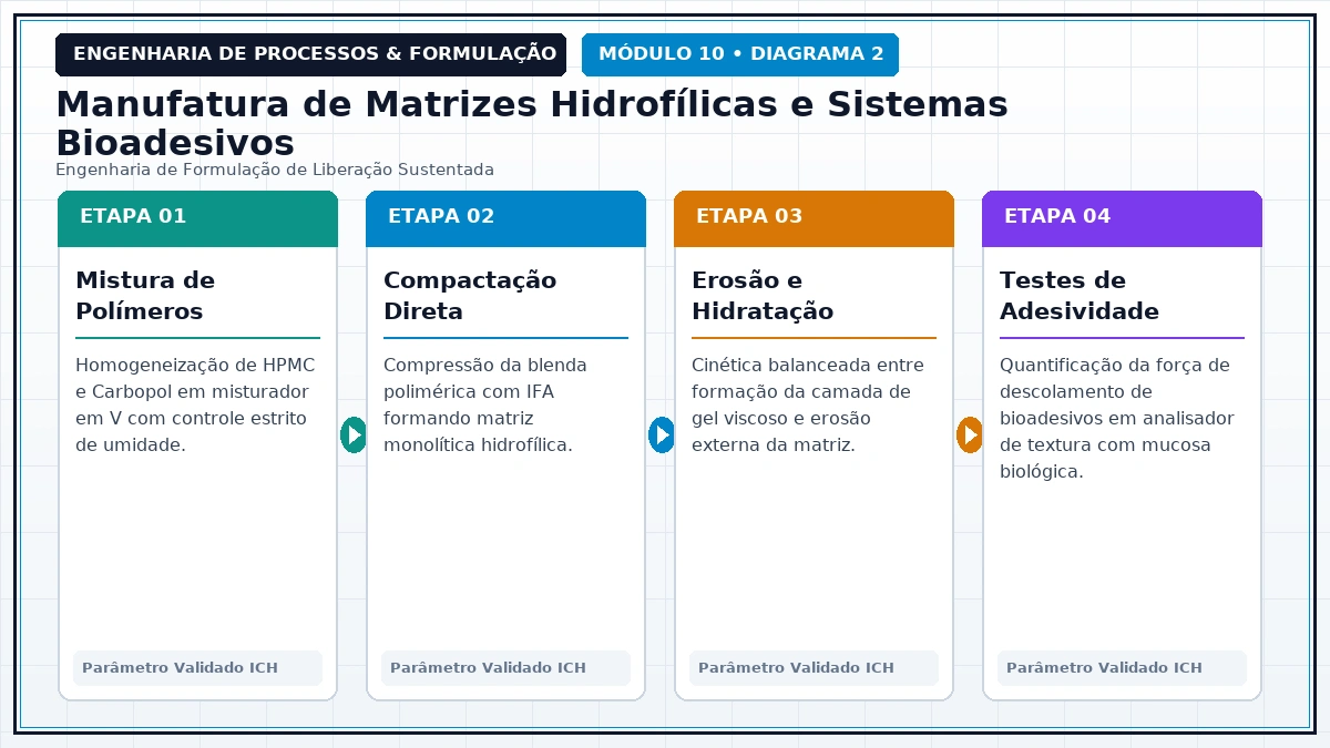 Fluxo de Engenharia de Processos e Formulação Industrial - Polímeros e Hidrogéis em Farmácia