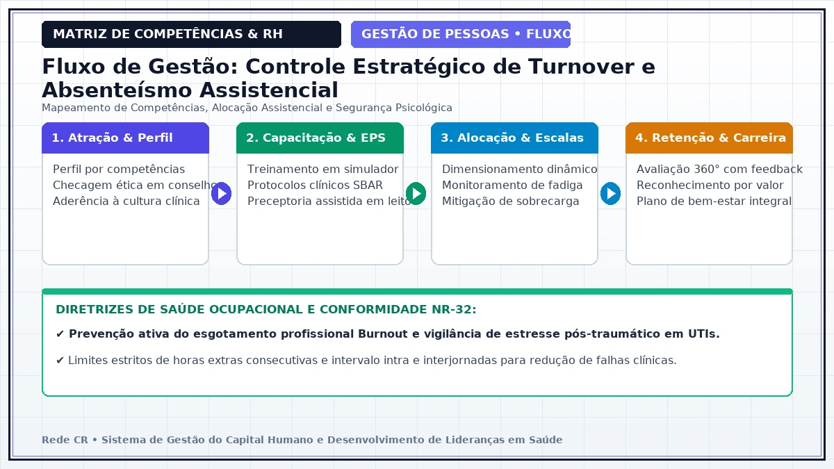 Diagrama de Engenharia de Processos de Pessoas e Matriz de Competências Clínicas - Construção da Segurança Psicológica e Cultura Não Punitiva em Saúde