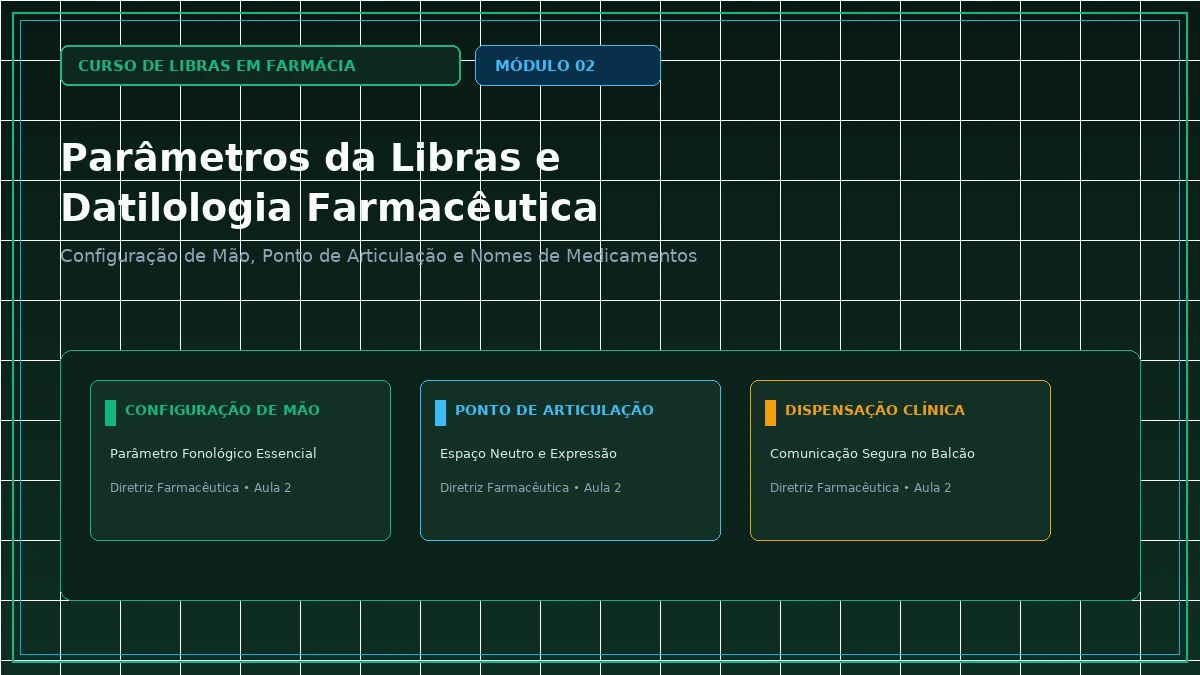 Capa: Curso de Libras em Farmácia — Aula 025: Numerais na Libras: Cardinais, Quantidades de Medicamentos e Ordem de Tomada