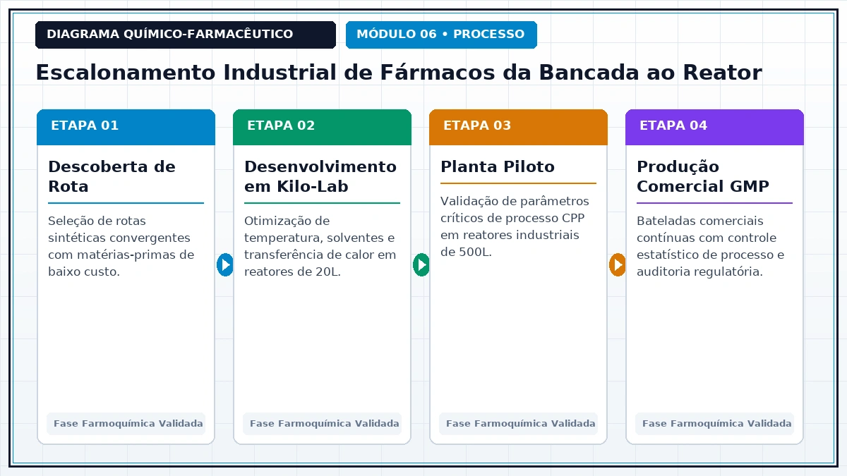 Diagrama Técnico e Rota de Process Chemistry - Engenharia de Processos e Síntese Industrial