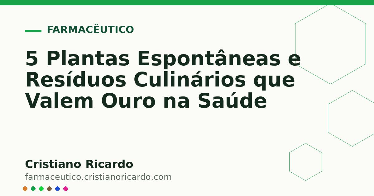Capa ilustrativa do artigo: 5 Plantas Espontâneas e Resíduos Culinários que Valem Ouro na Saúde