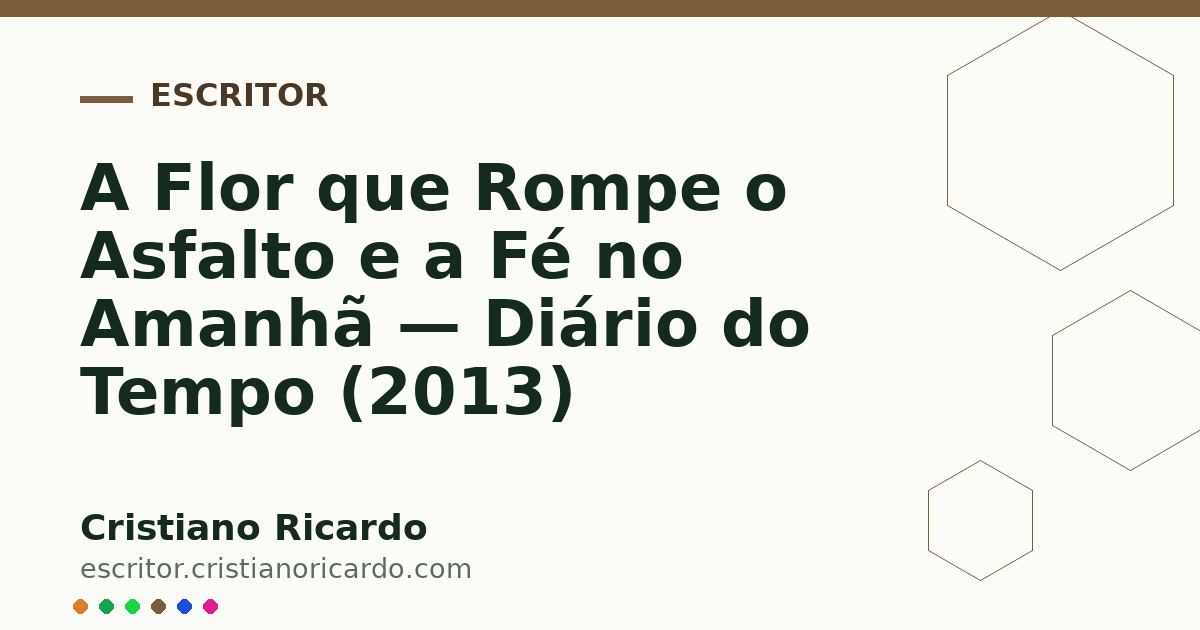Card OG automático: A Flor que Rompe o Asfalto e a Fé no Amanhã — Diário do Tempo (2013)