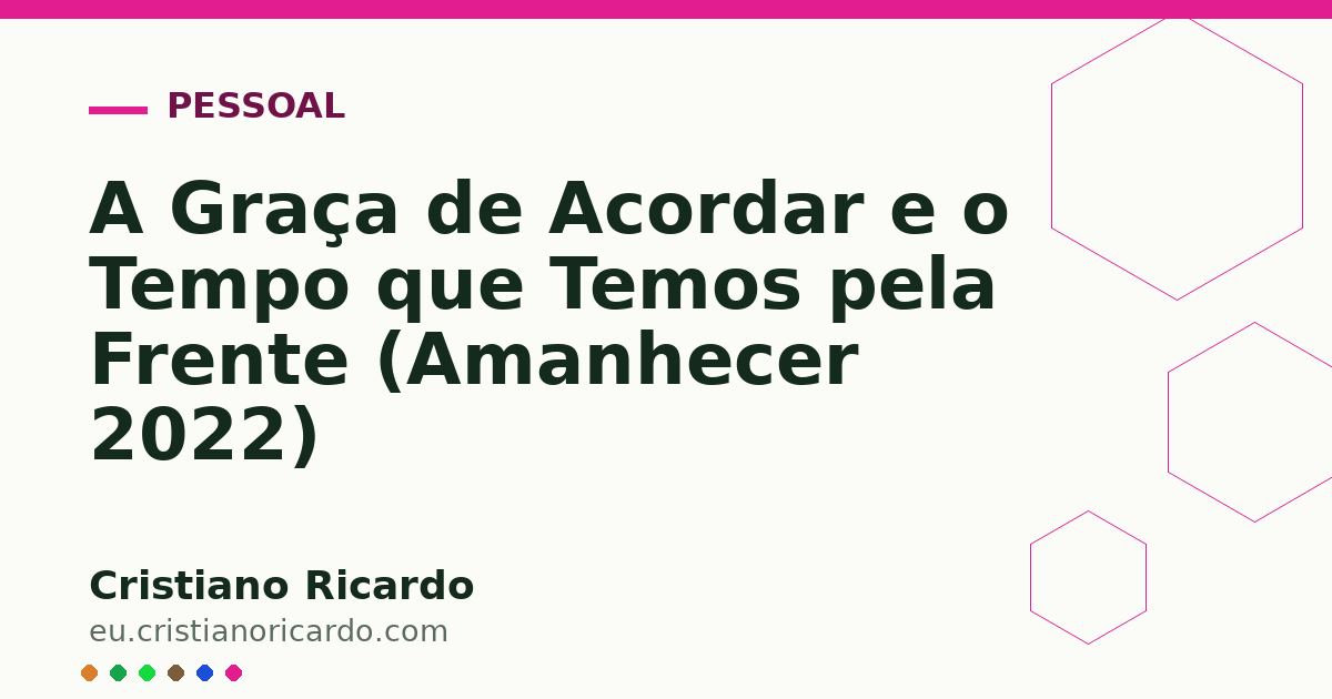 Card OG automático: A Graça de Acordar e o Tempo que Temos pela Frente (Amanhecer 2022)