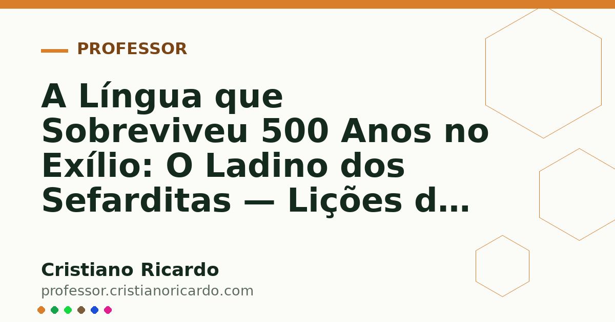 Card OG automático: A Língua que Sobreviveu 500 Anos no Exílio: O Ladino dos Sefarditas — Lições do Mundo Hispânico (2010)