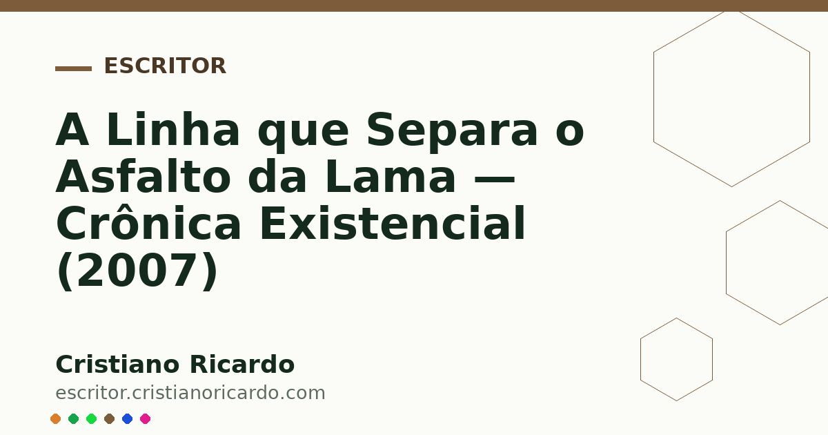 Card OG automático: A Linha que Separa o Asfalto da Lama — Crônica Existencial (2007)