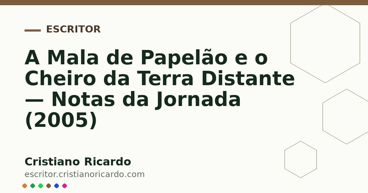 Card OG automático: A Mala de Papelão e o Cheiro da Terra Distante — Notas da Jornada (2005)