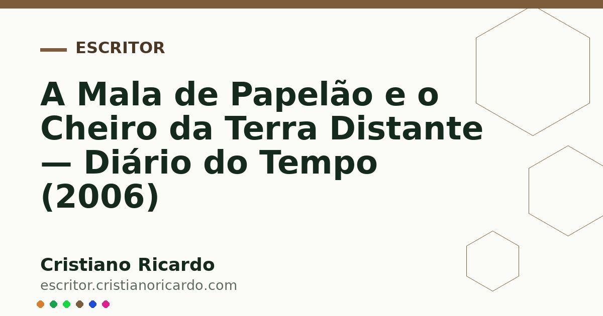 Card OG automático: A Mala de Papelão e o Cheiro da Terra Distante — Diário do Tempo (2006)