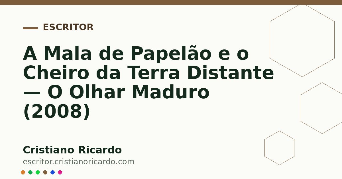 Card OG automático: A Mala de Papelão e o Cheiro da Terra Distante — O Olhar Maduro (2008)