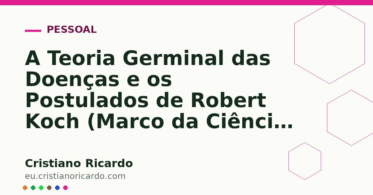Card OG automático: A Teoria Germinal das Doenças e os Postulados de Robert Koch (Marco da Ciência — Ensaio Histórico 2026)