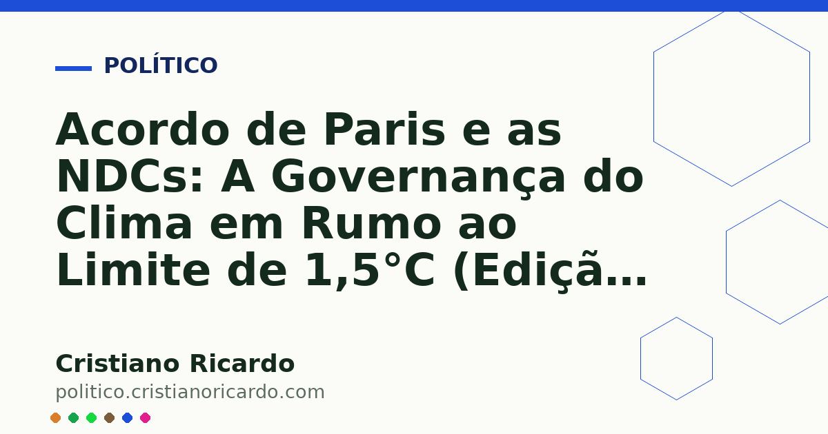 Card OG automático: Acordo de Paris e as NDCs: A Governança do Clima em Rumo ao Limite de 1,5°C (Edição 2026)