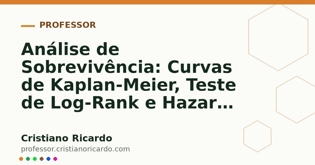 Card OG automático: Análise de Sobrevivência: Curvas de Kaplan-Meier, Teste de Log-Rank e Hazard Ratio (Tratado de Bioestatística Clínica 2020)