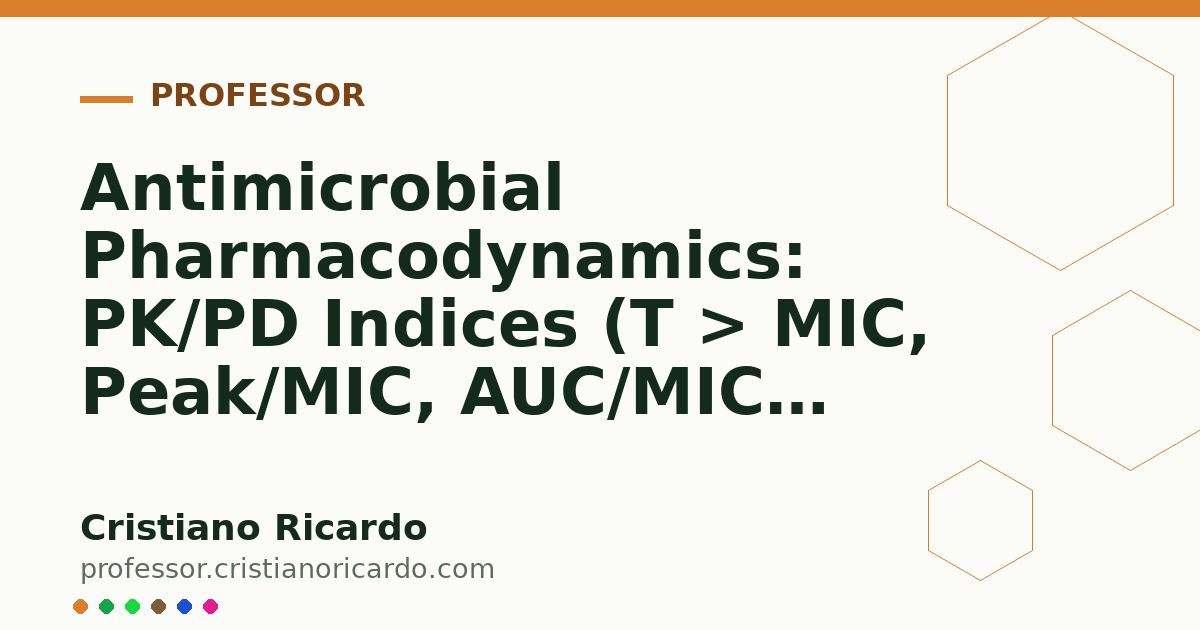 Card OG automático: Antimicrobial Pharmacodynamics: PK/PD Indices (T > MIC, Peak/MIC, AUC/MIC) (Clinical Treatise 2022)