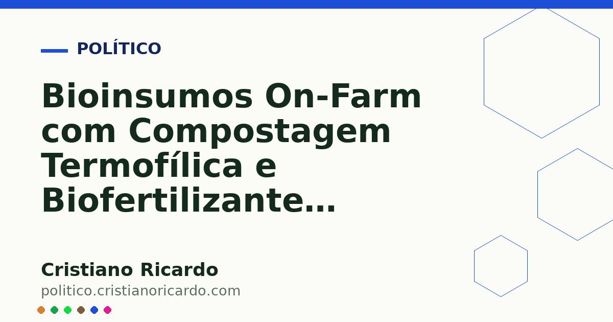 Capa ilustrativa do artigo: Bioinsumos On-Farm com Compostagem Termofílica e Biofertilizantes Enriquecidos com Rochagem