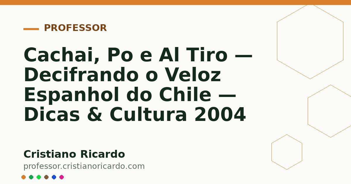 Card OG automático: Cachai, Po e Al Tiro — Decifrando o Veloz Espanhol do Chile — Dicas & Cultura 2004