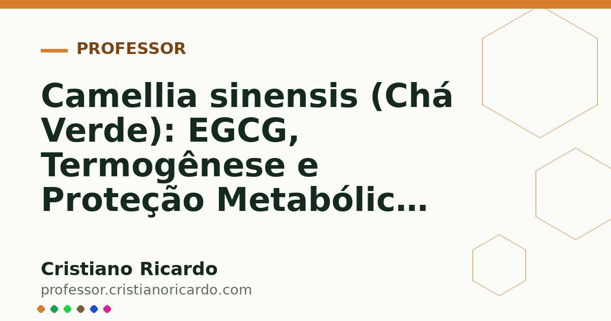 Card OG automático: Camellia sinensis (Chá Verde): EGCG, Termogênese e Proteção Metabólica (Aprofundamento 12)