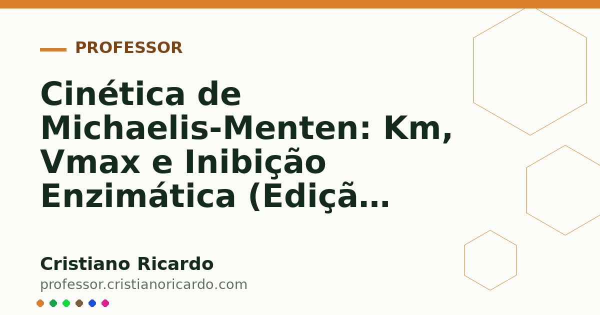 Card OG automático: Cinética de Michaelis-Menten: Km, Vmax e Inibição Enzimática (Edição Farmacêutica 2025)