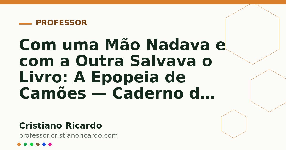 Card OG automático: Com uma Mão Nadava e com a Outra Salvava o Livro: A Epopeia de Camões — Caderno de Gramática (2015)