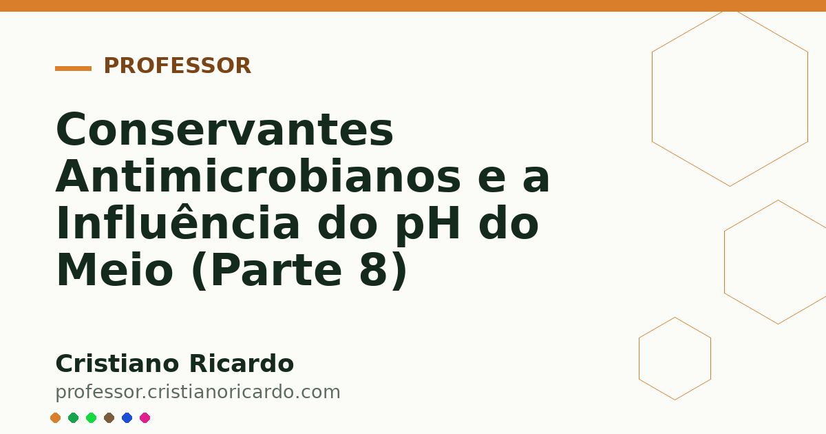 Card OG automático: Conservantes Antimicrobianos e a Influência do pH do Meio (Parte 8)