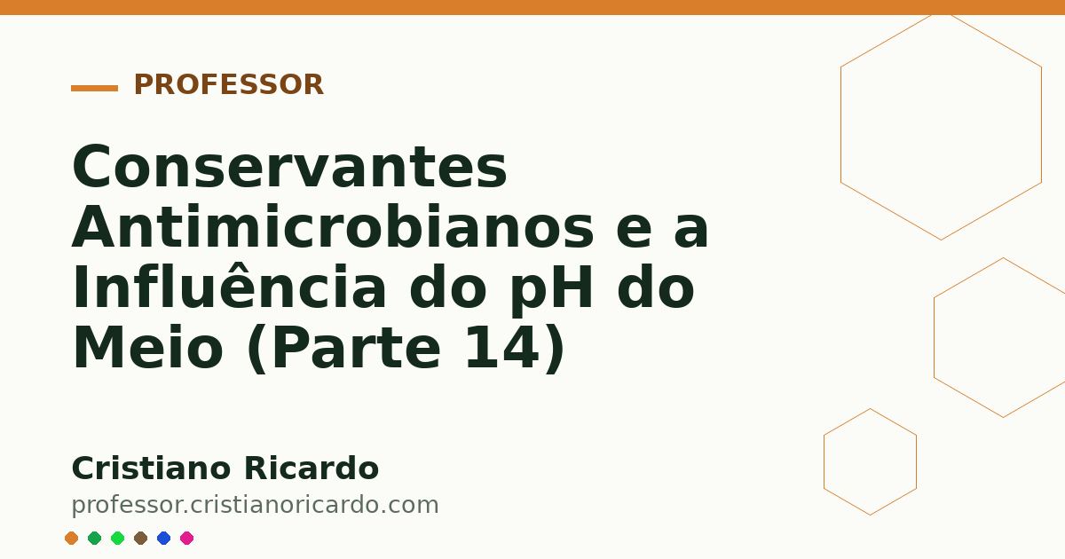 Card OG automático: Conservantes Antimicrobianos e a Influência do pH do Meio (Parte 14)