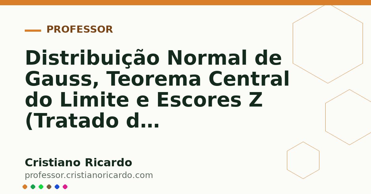 Card OG automático: Distribuição Normal de Gauss, Teorema Central do Limite e Escores Z (Tratado de Bioestatística Clínica 2023)