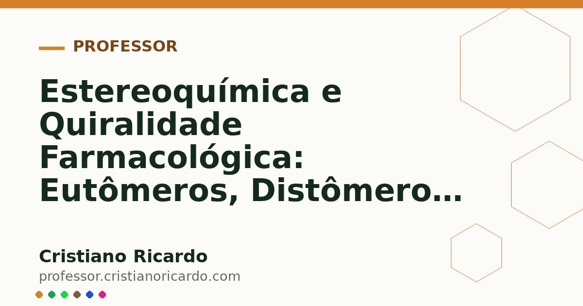 Card OG automático: Estereoquímica e Quiralidade Farmacológica: Eutômeros, Distômeros e o Modelo de Easson-Stedman (Tratado de Química Farmacêutica 2021)