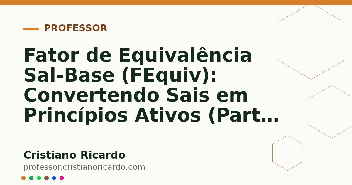 Card OG automático: Fator de Equivalência Sal-Base (FEquiv): Convertendo Sais em Princípios Ativos (Parte 8)
