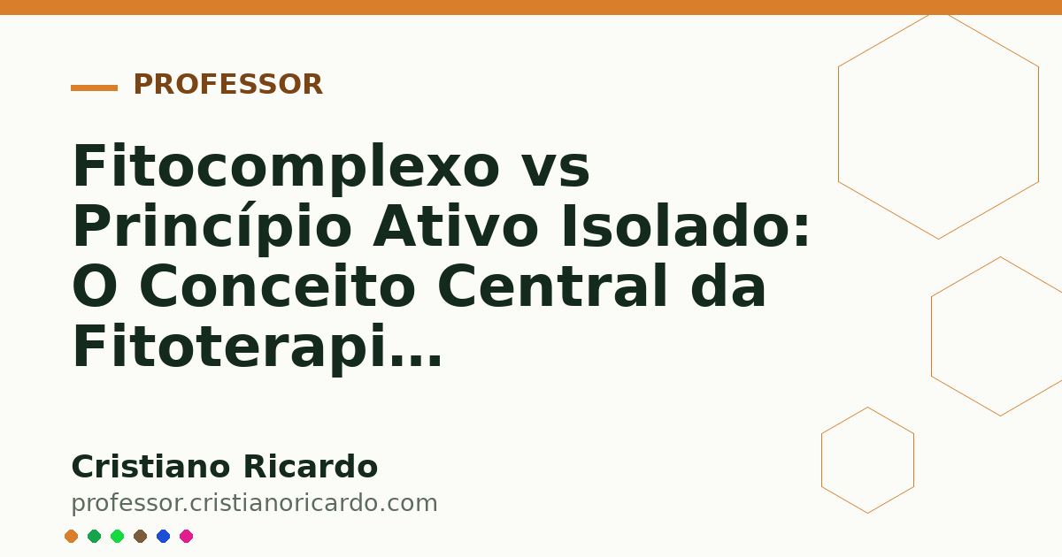 Card OG automático: Fitocomplexo vs Princípio Ativo Isolado: O Conceito Central da Fitoterapia (Aprofundamento 9)