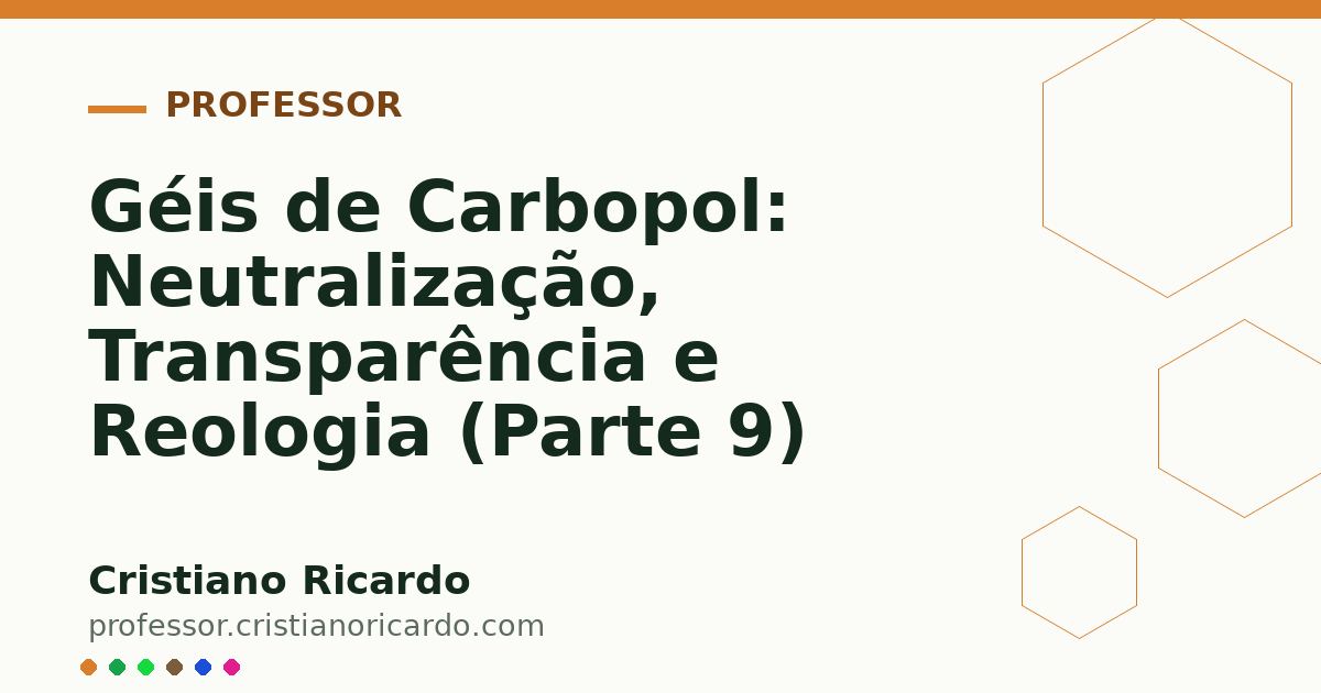 Card OG automático: Géis de Carbopol: Neutralização, Transparência e Reologia (Parte 9)