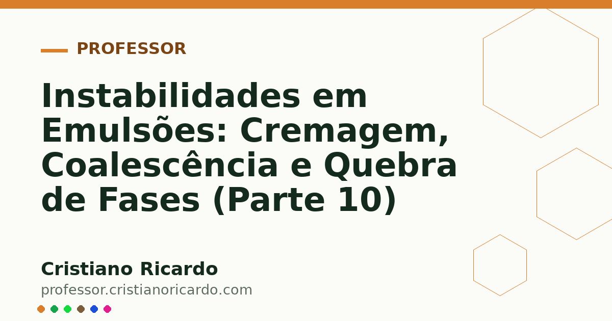 Card OG automático: Instabilidades em Emulsões: Cremagem, Coalescência e Quebra de Fases (Parte 10)