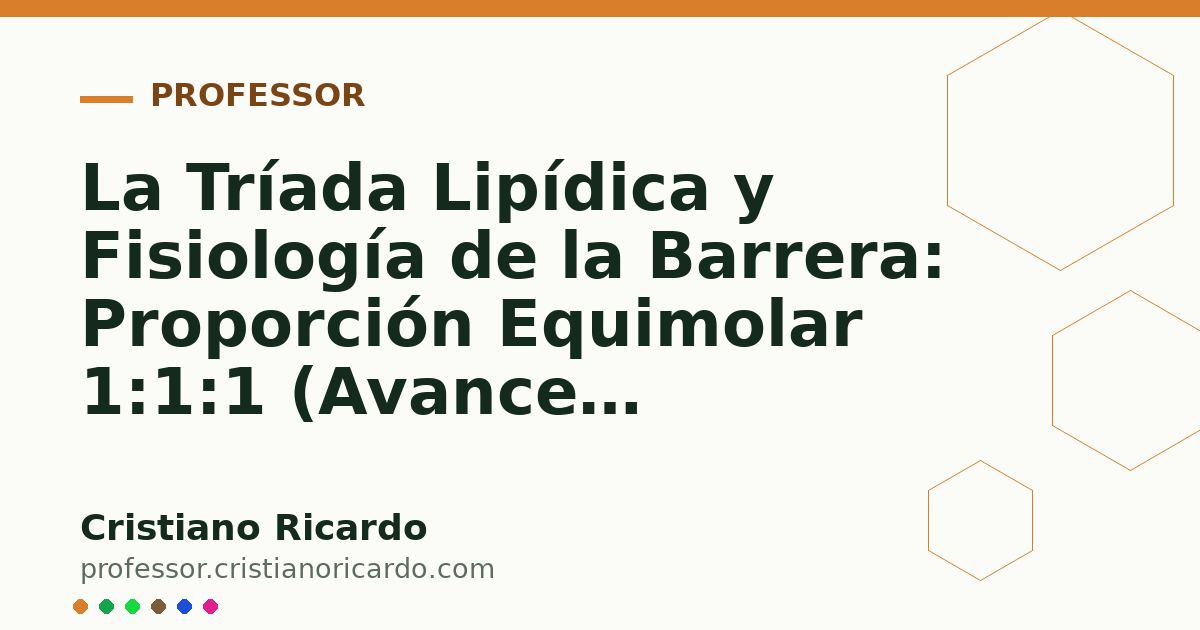 Card OG automático: La Tríada Lipídica y Fisiología de la Barrera: Proporción Equimolar 1:1:1 (Avances Tecnológicos 2020)
