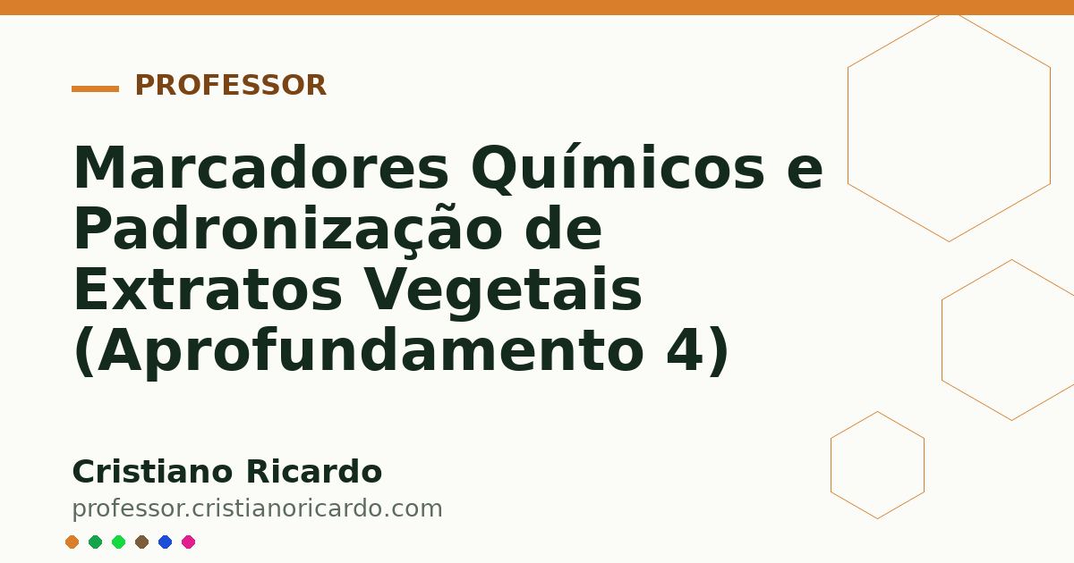 Card OG automático: Marcadores Químicos e Padronização de Extratos Vegetais (Aprofundamento 4)
