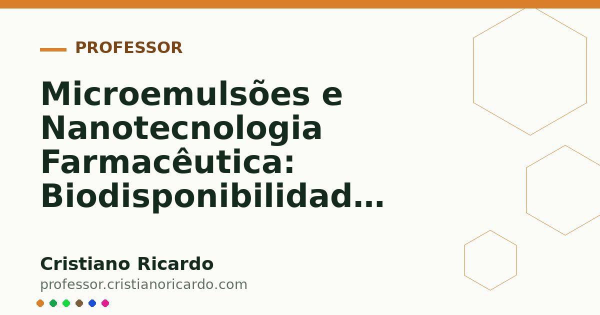 Card OG automático: Microemulsões e Nanotecnologia Farmacêutica: Biodisponibilidade Elevada (Parte 8)