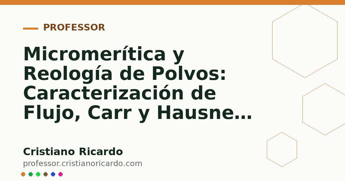 Card OG automático: Micromerítica y Reología de Polvos: Caracterización de Flujo, Carr y Hausner (Tratado de Farmacotecnia 2026)