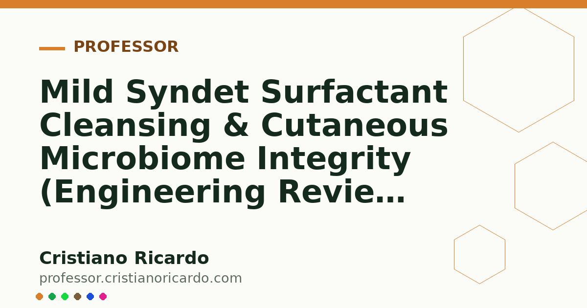 Card OG automático: Mild Syndet Surfactant Cleansing & Cutaneous Microbiome Integrity (Engineering Review 2026)
