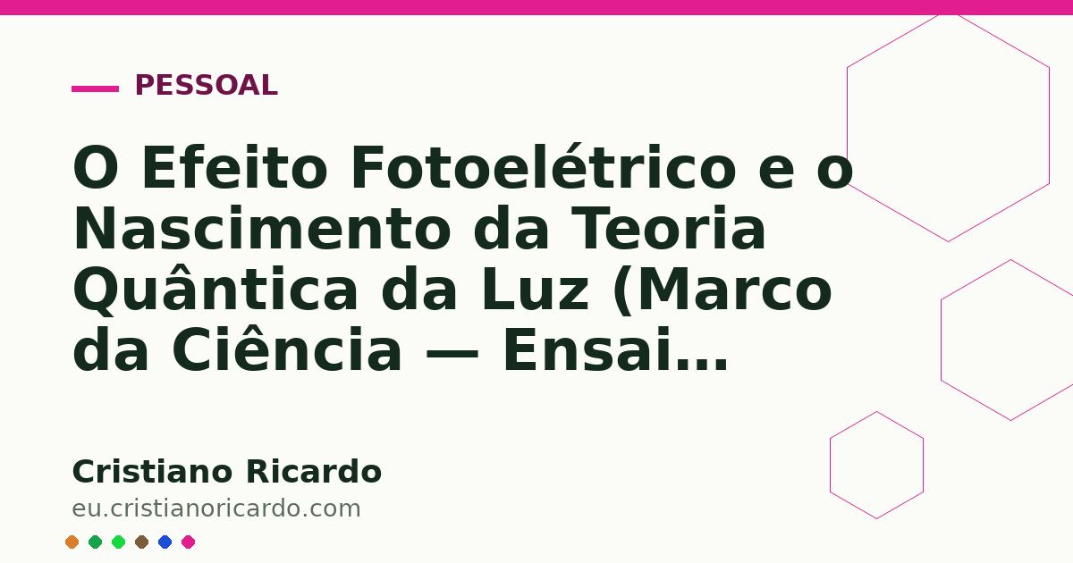 Card OG automático: O Efeito Fotoelétrico e o Nascimento da Teoria Quântica da Luz (Marco da Ciência — Ensaio Histórico 2020)