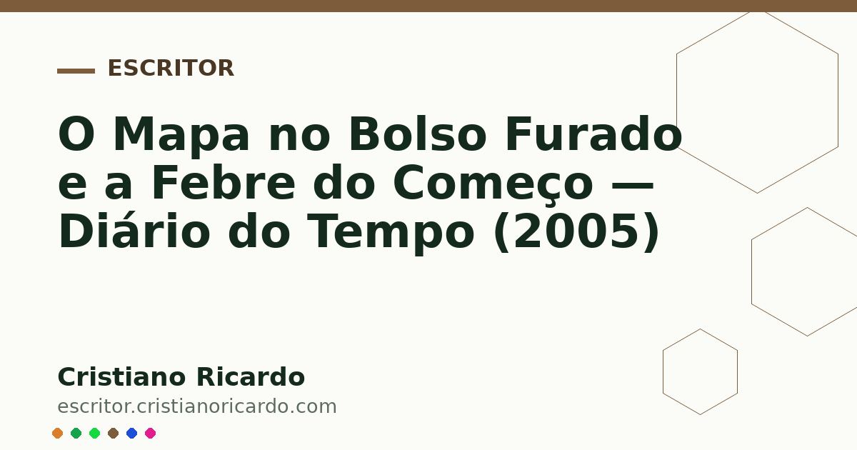 Card OG automático: O Mapa no Bolso Furado e a Febre do Começo — Diário do Tempo (2005)