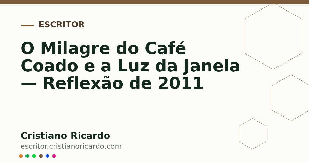 Card OG automático: O Milagre do Café Coado e a Luz da Janela — Reflexão de 2011