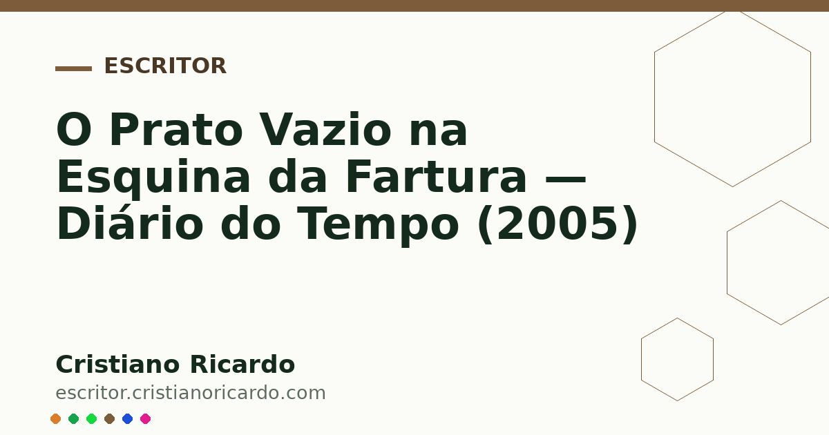 Card OG automático: O Prato Vazio na Esquina da Fartura — Diário do Tempo (2005)