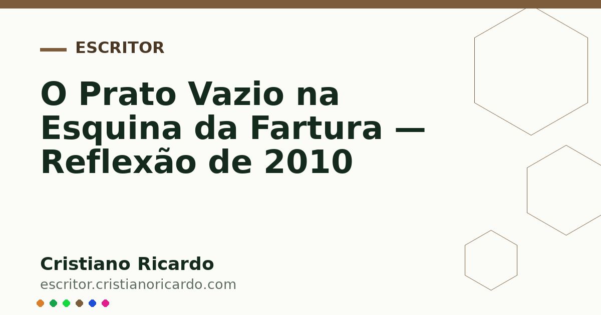 Card OG automático: O Prato Vazio na Esquina da Fartura — Reflexão de 2010