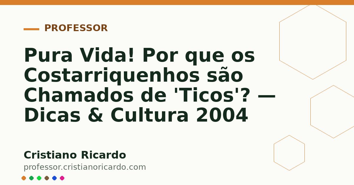 Card OG automático: Pura Vida! Por que os Costarriquenhos são Chamados de 'Ticos'? — Dicas & Cultura 2004