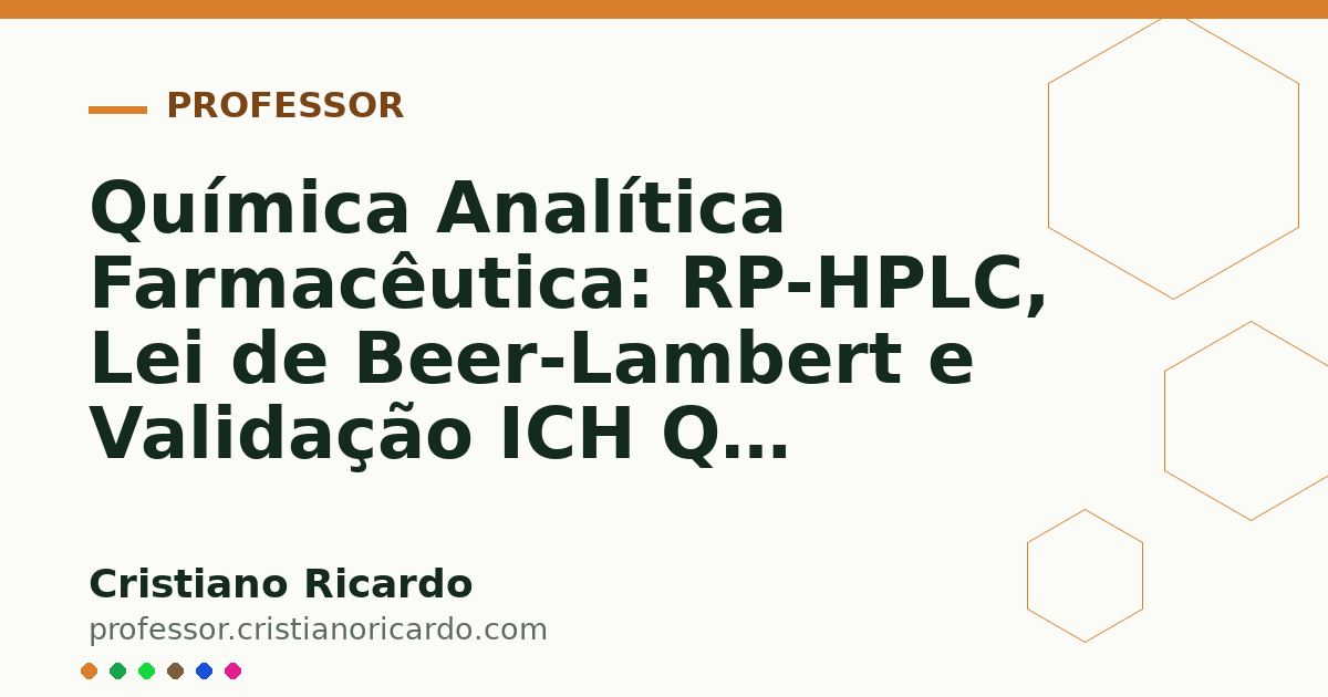 Card OG automático: Química Analítica Farmacêutica: RP-HPLC, Lei de Beer-Lambert e Validação ICH Q2 (Tratado de Química Farmacêutica 2024)