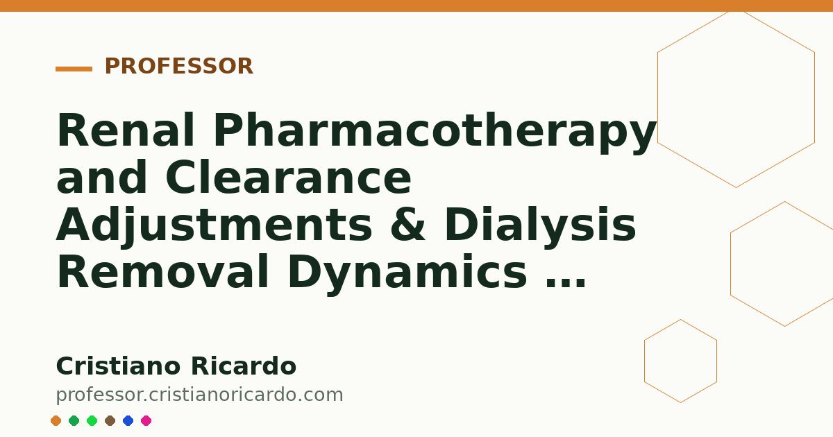 Card OG automático: Renal Pharmacotherapy and Clearance Adjustments & Dialysis Removal Dynamics — Clinical Treatise 2016