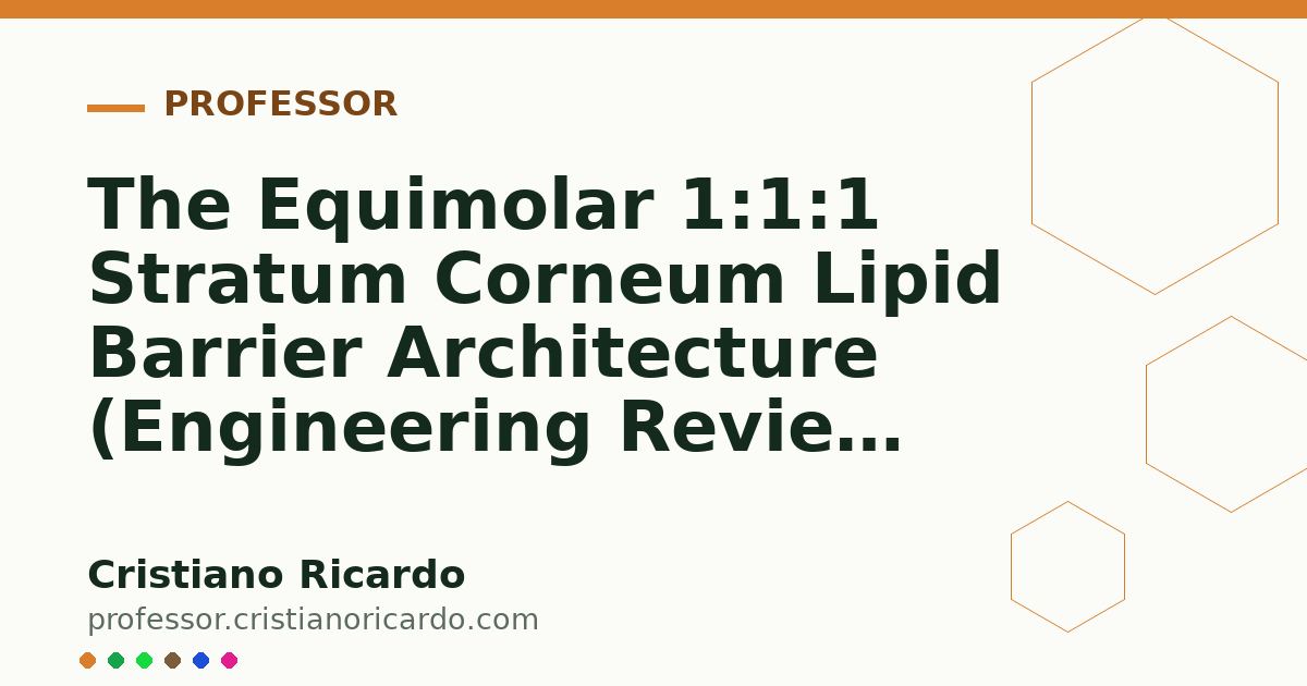 Card OG automático: The Equimolar 1:1:1 Stratum Corneum Lipid Barrier Architecture (Engineering Review 2008)