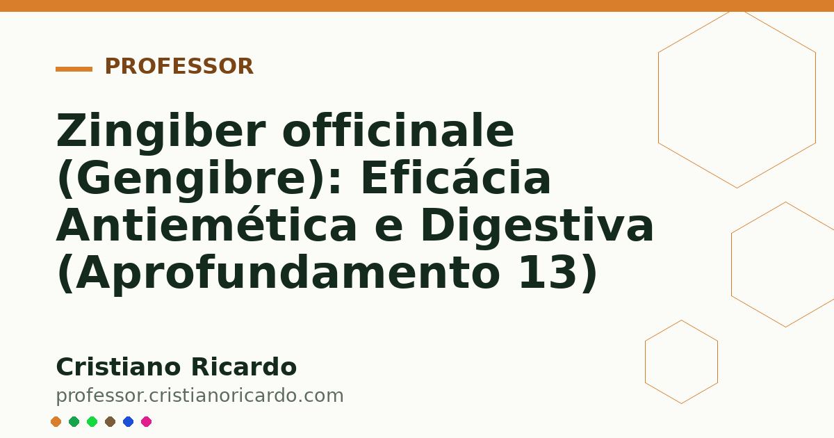 Card OG automático: Zingiber officinale (Gengibre): Eficácia Antiemética e Digestiva (Aprofundamento 13)
